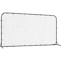 Syfax Fußball-Rebounder Schwarz 366x90x183 cm HDPE