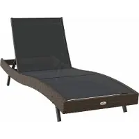 Syfax Sonnenliege 197 x 70 x 82 cm Poly-Rattan