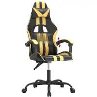 Syfax Gaming-Stuhl Schwarz und Golden Kunstleder