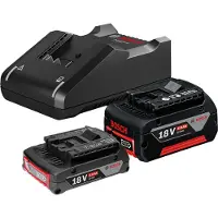Bosch Professional Akku Starter-Set "GBA 18V" 2 Akkus 2Ah und 4 Ah, inkl. Ladegerät