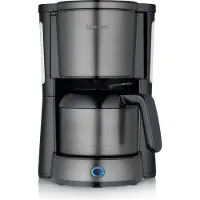 Severin KA 9343, Filterkaffeemaschine, 1 l, Gemahlener Kaffee, 1000 W, Schwarz, Edelstahl