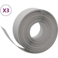 Syfax Rasenkanten 3 Stk. Grau 10 m 20 cm Polyethylen
