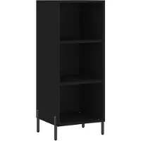 Syfax Sideboard Schwarz 34,5x32,5x90 cm Holzwerkstoff
