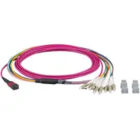 EFB Elektronik MTPF08LCOM4-30 MTP(F)-LC Trunkkabel OM4 8 Fasern Typ B LSZH erika-violett 30m MTPF08LCOM430
