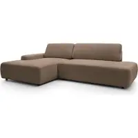 Furnlux Classic FURNLUX Ecksofa Bouli Braun Und Schwarz 276cm / Hauptfarbe: Braun / Abmessungen: 276 x 82 x 164 cm