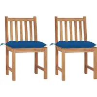 The Living Store Gartenstühle 2 Stk. mit Kissen Massivholz Teak