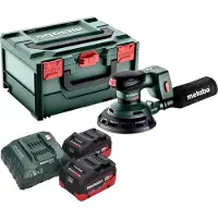 Metabo SXA 18 LTX 150 BL Akku Exzenterschleifer 18 V 150 mm Brushless + 2x LiHD Akku 5,5 Ah + Ladegerät + metaBOX