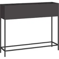 Syfax Hochbeet Gartenpflanzer Schwarz 100 x 26 x 82 cm Stahl