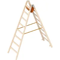 Layher 1053 Holzstehleiter nach Ö-Norm Z1501 2x8 Sprossen