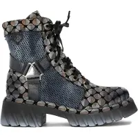 MACIEJKA Damen Stiefeletten mit Plateausohle, Knöchelriemen und leicht isolierendem Futter