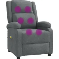 Syfax Massagesessel Dunkelgrau Stoff