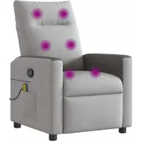 Syfax Massagesessel Wolkengrau Stoff