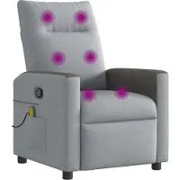 Syfax Massagesessel Hellgrau Stoff