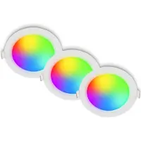 Briloner 3er Set LED Einbaustrahler Einbauleuchten Spots RGB CCT Dimmbar Fernbedienung