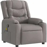 Syfax Massagesessel Taupe Stoff