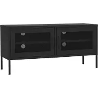 Syfax TV-Schrank Schwarz 105x35x50 cm Stahl
