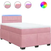 Syfax Boxspringbett mit Matratze Rosa 120x200 cm Samt