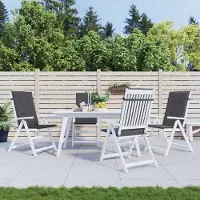 Syfax Gartenstuhlauflagen für Hochlehner 4 Stk. Anthrazit 120x50x3 cm