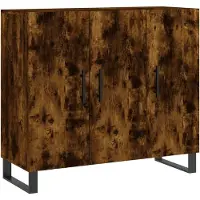 Syfax Sideboard Räuchereiche 90x34x80 cm Holzwerkstoff