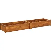 Syfax Garten-Hochbeet Akazienholz 200x50x25 cm