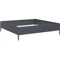 Syfax Hochbeet Anthrazit 100x100x26 cm Stahl