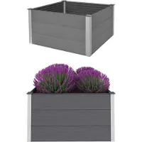 Syfax Garten-Hochbeet WPC 100 x 100 x 54 cm Grau