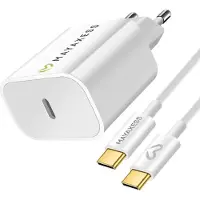 Avizar Mayaxess, 20W Netzteil + USB-C Kabel 1m für Google Pixel 10 / Pro / XL / Fold, Weiß