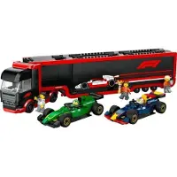LEGO City F1 Rennwagen-LKW mit RB20 und AMR24 Autos, Bauset für Kinder ab 8 Jahren, 5 Minifiguren