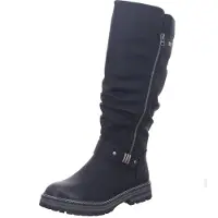 Rieker Damen Stiefel Plateau Biker Boot mit Warmfutter und Light TR Sohle 93093, Größe:39 EU, Farbe:Schwarz
