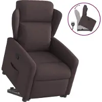 Syfax Relaxsessel mit Aufstehhilfe Dunkelbraun Stoff