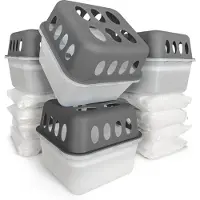 Floordirekt 4er-SET Luftentfeuchter Raumentfeuchter in 6 Farben und 2 Designs Grau Hava