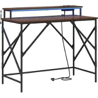 Syfax Schreibtisch Braun Eichen-Optik 100 x 50 x 86,5 cm