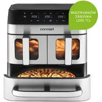 Concept Heißluftfritteuse XXL 18,5 l mit 3 Kammern & Pizza-Funktion FR9000
