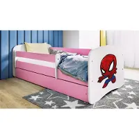 RAUMHIRSCH FURNITURE Kinderbett Jugendbett SUPERHELD 70x140, 80x160, 80x180 cm - Komplettset mit Schublade & Rausfallschutz