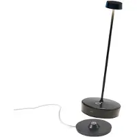 Zafferano Swap Pro wiederaufladbare und dimmbare LED-Tischleuchte, schwarz - 2200-2700-3000K - 9 Stunden maximale Leistung