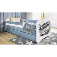 RAUMHIRSCH FURNITURE Kinderbett Jugendbett Sportwagen 70x140, 80x160, 80x180 cm - Komplettset mit Schublade & Rausfallschutz