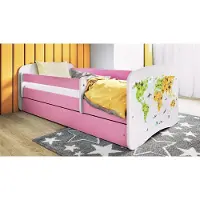 RAUMHIRSCH FURNITURE Kinderbett Jugendbett Karte 70x140, 80x160, 80x180 cm - Komplettset mit Schublade & Rausfallschutz