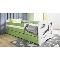 RAUMHIRSCH FURNITURE Kinderbett Jugendbett NASA 70x140, 80x160, 80x180 cm - Komplettset mit Matratze, Schublade & Rausfallschutz