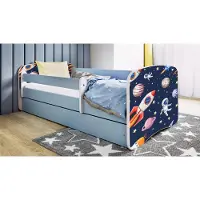 RAUMHIRSCH FURNITURE Kinderbett Jugendbett Kosmos 70x140, 80x160, 80x180 cm - Komplettset mit Schublade & Rausfallschutz