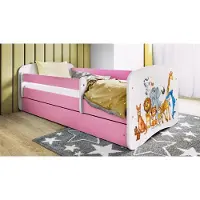 RAUMHIRSCH FURNITURE Kinderbett Jugendbett Tiere 70x140, 80x160, 80x180 cm - Komplettset mit Matratze, Schublade & Rausfallschutz