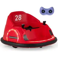 Costway Electric Bots Auto für Kinder - Blinkende LED - 66,5 x 64,5 x 39 cm - Rot