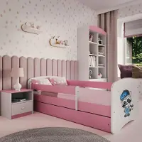 RAUMHIRSCH FURNITURE Kinderbett Jugendbett Waschbär 70x140, 80x160, 80x180 cm - Komplettset mit Matratze, Schublade & Rausfallschutz