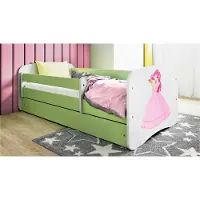 RAUMHIRSCH FURNITURE Kinderbett Jugendbett Prinzessin 70x140, 80x160, 80x180 cm - Komplettset mit Schublade & Rausfallschutz