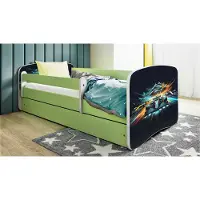 RAUMHIRSCH FURNITURE Kinderbett Jugendbett Ethnie 70x140, 80x160, 80x180 cm - Komplettset mit Matratze, Schublade & Rausfallschutz