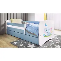 RAUMHIRSCH FURNITURE Kinderbett Jugendbett Elefant 70x140, 80x160, 80x180 cm - Komplettset mit Matratze, Schublade & Rausfallschutz