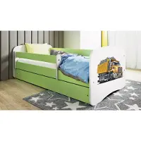 RAUMHIRSCH FURNITURE Kinderbett Jugendbett Lastwagen 70x140, 80x160, 80x180 cm - Komplettset mit Schublade & Rausfallschutz