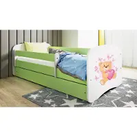 RAUMHIRSCH FURNITURE Kinderbett Jugendbett Schmetterlingsbär 70x140, 80x160, 80x180 cm - Komplettset mit Matratze, Schublade & Rausfallschutz