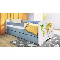 RAUMHIRSCH FURNITURE Kinderbett Jugendbett Karte 70x140, 80x160, 80x180 cm - Komplettset mit Matratze, Schublade & Rausfallschutz