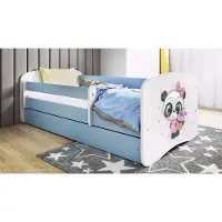RAUMHIRSCH FURNITURE Kinderbett Jugendbett Panda 70x140, 80x160, 80x180 cm - Komplettset mit Schublade & Rausfallschutz