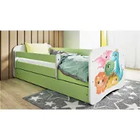 RAUMHIRSCH FURNITURE Kinderbett Jugendbett Dino 70x140, 80x160, 80x180 cm - Komplettset mit Schublade & Rausfallschutz